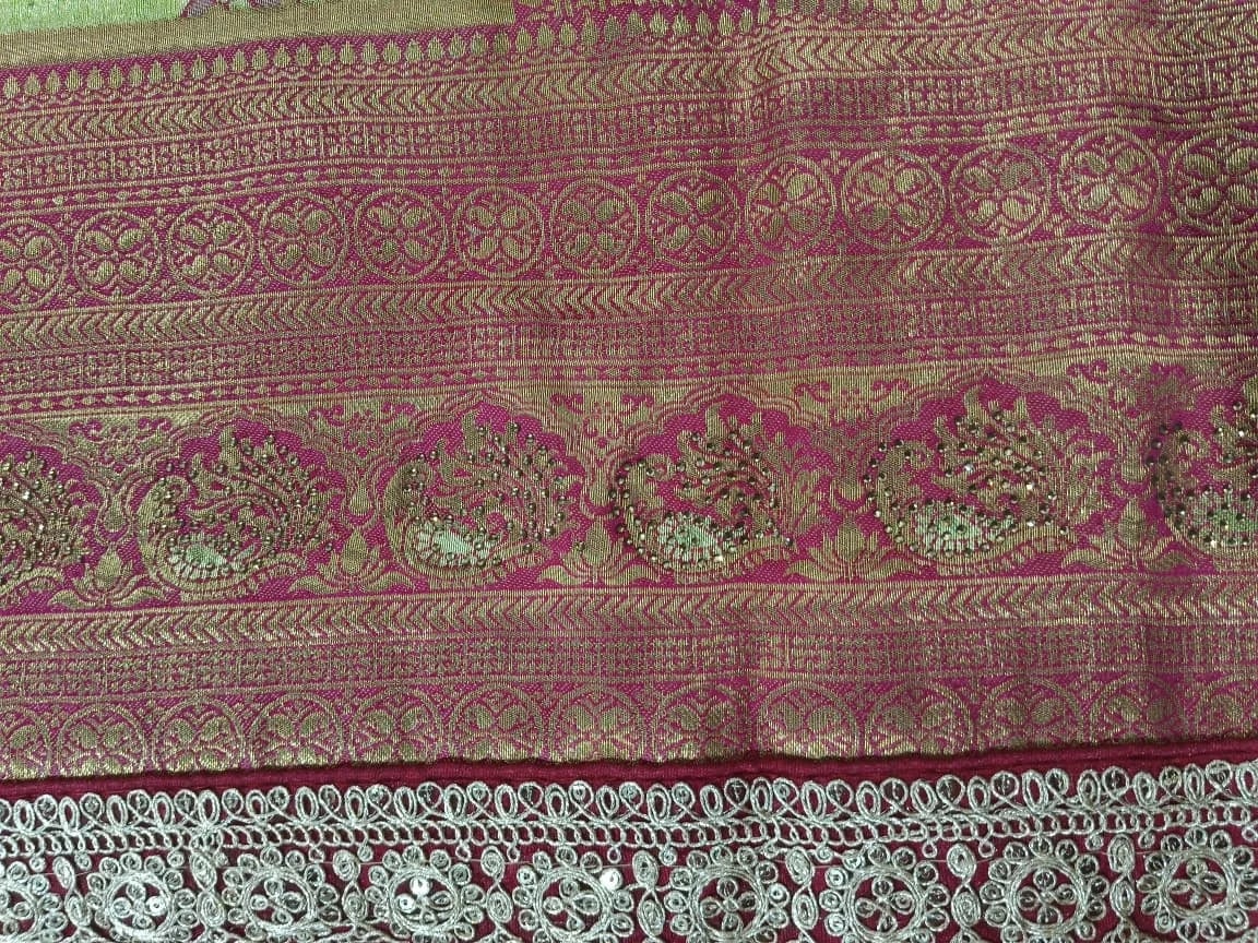 South Indian Kath Padar Saree, Popati